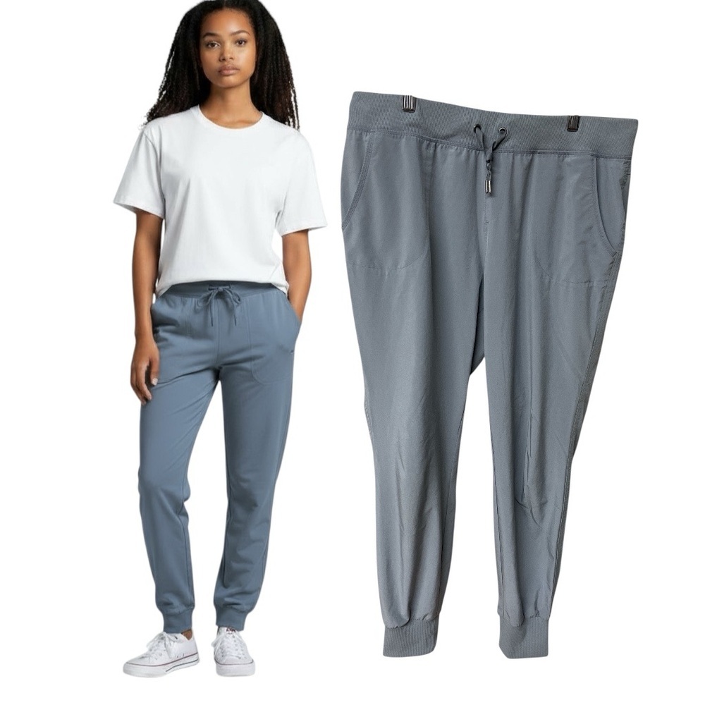 Athleta City Jogger Pants Size 10 Regular Cobblestone Grey 4-Pocket